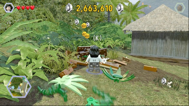 Walk behind the house and destroy all containers - Jurassic Park Gate | Jurassic Park - secrets in free roam - Jurassic Park - secrets in free roam - LEGO Jurassic World Game Guide & Walkthrough