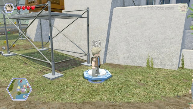 Walk to the jump and help the second character walk up - Visitors Center | Jurassic Park - secrets in free roam - Jurassic Park - secrets in free roam - LEGO Jurassic World Game Guide & Walkthrough