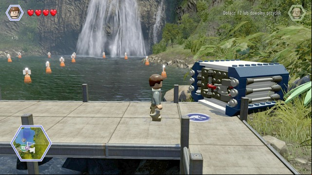 As Owen, walk to the container and destroy the hook - Isla Nubar Helipad | Jurassic Park - secrets in free roam - Jurassic Park - secrets in free roam - LEGO Jurassic World Game Guide & Walkthrough