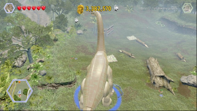 Pick the apatosaurus or brachiosaurus from the dinosaur generator and use quakes to destroy the platforms shown on the picture - Gallimimus Territory | Jurassic Park - secrets in free roam - Jurassic Park - secrets in free roam - LEGO Jurassic World Game Guide & Walkthrough