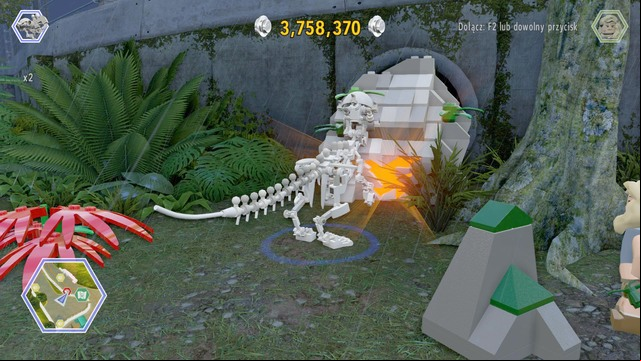 Destroy the sewer barricade shown on the picture as pachycephalosaurus and walk inside as Timmy - Herbivore Territory | Jurassic Park - secrets in free roam - Jurassic Park - secrets in free roam - LEGO Jurassic World Game Guide & Walkthrough