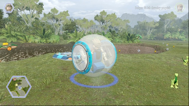 You will receive another golden brick after jumping in the gyrosphere - Gyrosphere Valley | Jurassic World - secrets in free roam - Jurassic World - secrets in free roam - LEGO Jurassic World Game Guide & Walkthrough