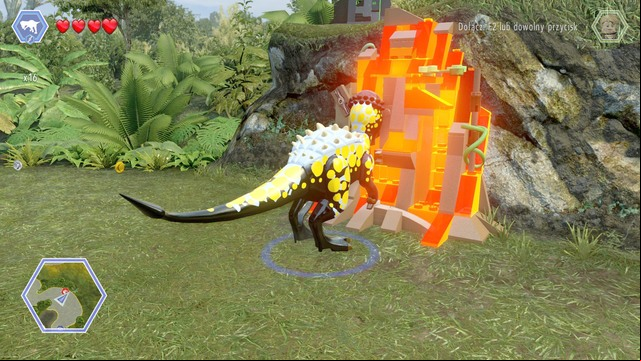 As tyrannosaurus or a dinosaur you created, break the brick object shown on the picture - Gyrosphere Valley | Jurassic World - secrets in free roam - Jurassic World - secrets in free roam - LEGO Jurassic World Game Guide & Walkthrough