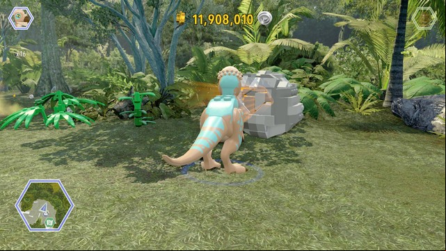 As pachycephalosaurus, destroy four rocks and you will receive another golden brick - Safari Plains | Jurassic World - secrets in free roam - Jurassic World - secrets in free roam - LEGO Jurassic World Game Guide & Walkthrough