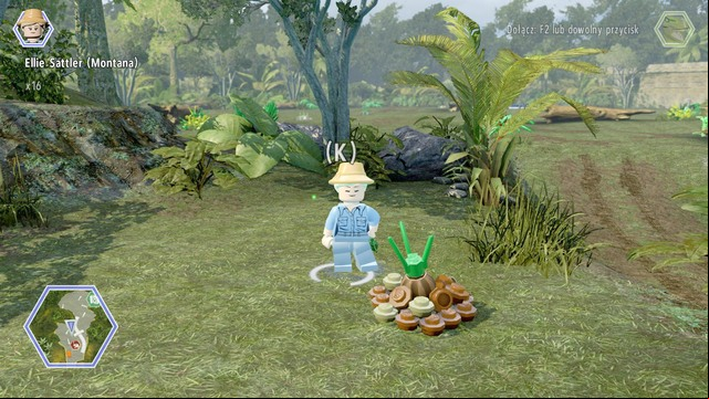 Walk to the pile of ground as Ellie and water it up in order to receive the third item - Safari Plains | Jurassic World - secrets in free roam - Jurassic World - secrets in free roam - LEGO Jurassic World Game Guide & Walkthrough