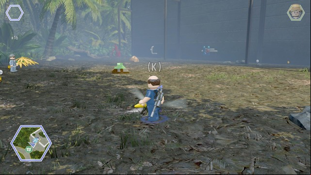 As Udesky, walk to the blue brick and follow its trail - Indominus Territory | Jurassic World - secrets in free roam - Jurassic World - secrets in free roam - LEGO Jurassic World Game Guide & Walkthrough