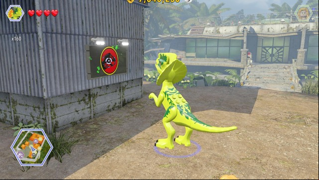 You will receive the second golden brick for destroying the black sign with Jurassic Park logo - Communications Center | Jurassic Park - The Lost World - secrets in free roam - Jurassic Park - The Lost World - secrets in free roam - LEGO Jurassic World Game Guide & Walkthrough