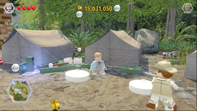 Walk to the fire and destroy all the green InGen containers - Hunter Camp | Jurassic Park - The Lost World - secrets in free roam - Jurassic Park - The Lost World - secrets in free roam - LEGO Jurassic World Game Guide & Walkthrough