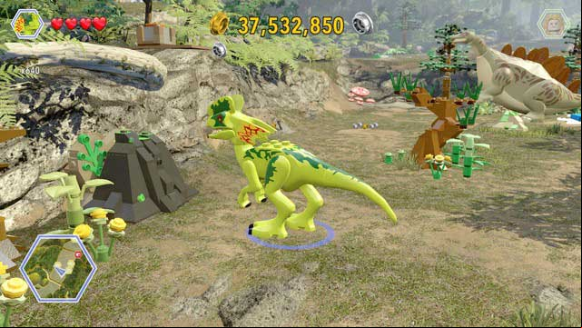 As dilophosaurus, walk to the right side and destroy the black brick that blocks the access to the age - Stegosaurus Territory | Jurassic Park - The Lost World - secrets in free roam - Jurassic Park - The Lost World - secrets in free roam - LEGO Jurassic World Game Guide & Walkthrough