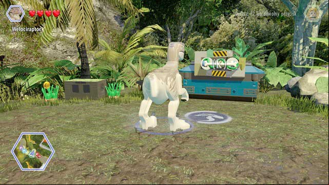 As raptor, walk to the container shown on the picture and pull the lever to open it - Long Grass | Jurassic Park - The Lost World - secrets in free roam - Jurassic Park - The Lost World - secrets in free roam - LEGO Jurassic World Game Guide & Walkthrough