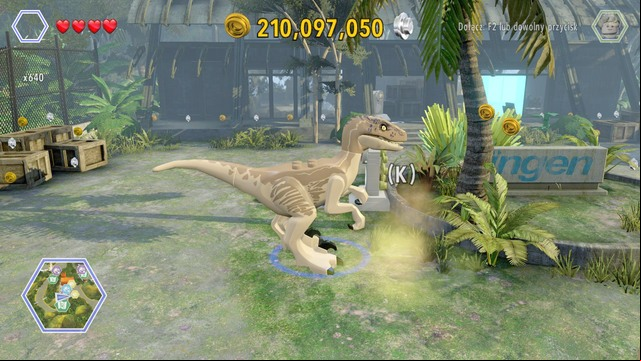 As raptor, walk to the smell shown on the picture and follow it - InGen Facility | Jurassic Park III - secrets in free roam - Jurassic Park III - secrets in free roam - LEGO Jurassic World Game Guide & Walkthrough