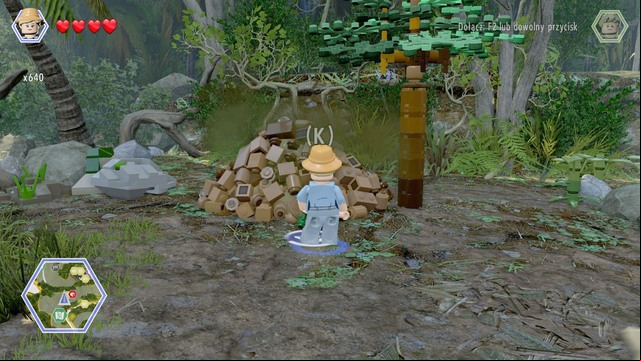As Ellie, walk to the excrements and dig up the bricks from them - Spinosaurus Territory | Jurassic Park III - secrets in free roam - Jurassic Park III - secrets in free roam - LEGO Jurassic World Game Guide & Walkthrough