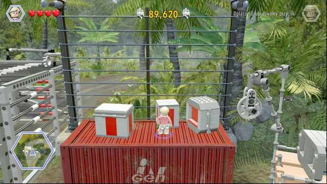 After that, walk over to the tight side and, as Grant, interact with the forklifts - Welcome to Jurassic Park | Jurassic Park - walkthrough - Jurassic Park - walkthrough - LEGO Jurassic World Game Guide & Walkthrough