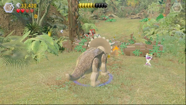After you have cured the triceratops, you will be able to control it - Welcome to Jurassic Park | Jurassic Park - walkthrough - Jurassic Park - walkthrough - LEGO Jurassic World Game Guide & Walkthrough