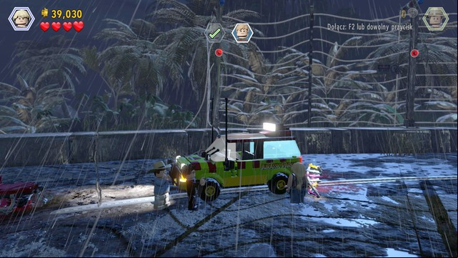 As the rescued Lex Murphy, approach the other car and scream to make car windows break - Park Shutdown | Jurassic Park - walkthrough - Jurassic Park - walkthrough - LEGO Jurassic World Game Guide & Walkthrough