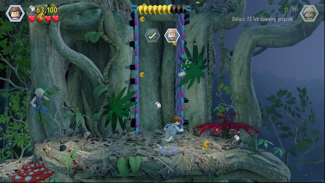 After you get a level up, switch to Murphy and climb the colorful wall shown in the screenshot - Park Shutdown | Jurassic Park - walkthrough - Jurassic Park - walkthrough - LEGO Jurassic World Game Guide & Walkthrough
