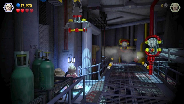 As soon as you reach the location shown in the screenshot, switch to Ellie and wait for steam to be released - Restoring power | Jurassic Park - walkthrough - Jurassic Park - walkthrough - LEGO Jurassic World Game Guide & Walkthrough