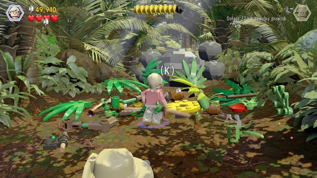 Right after the velociraptors another attack, smash all of the brick objects and build a lever, which removes the boulders from the path - Restoring power | Jurassic Park - walkthrough - Jurassic Park - walkthrough - LEGO Jurassic World Game Guide & Walkthrough