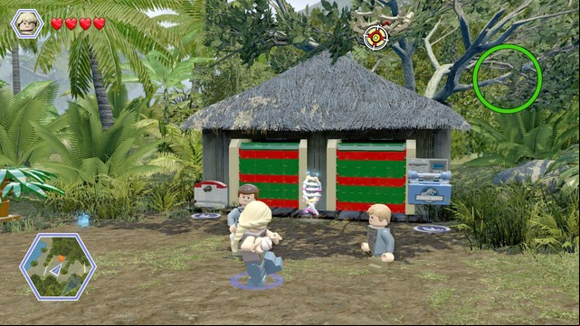 After you reach the gate, walk over to the right, where you find a small building - Visitor center | Jurassic Park - walkthrough - Jurassic Park - walkthrough - LEGO Jurassic World Game Guide & Walkthrough