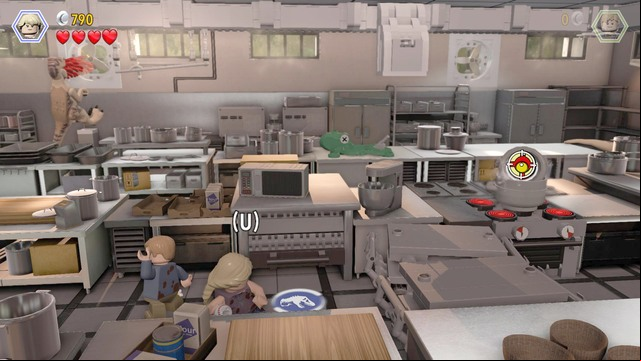 After you have distracted it, switch to Timmy and walk over to the other side - Visitor center | Jurassic Park - walkthrough - Jurassic Park - walkthrough - LEGO Jurassic World Game Guide & Walkthrough