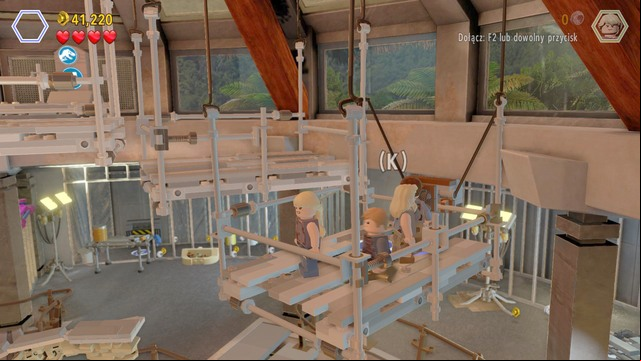 After you reach the main hall, switch to Grant and reach the spot shown in the screenshot - Visitor center | Jurassic Park - walkthrough - Jurassic Park - walkthrough - LEGO Jurassic World Game Guide & Walkthrough