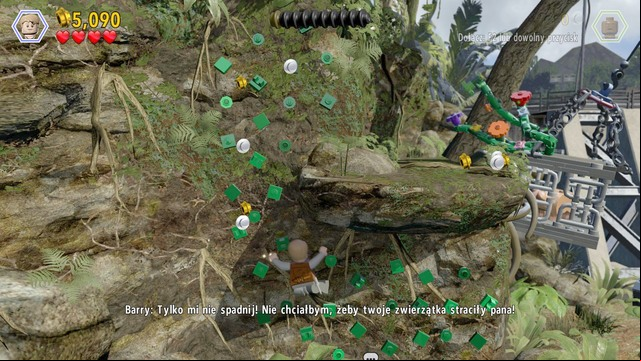 As Owen, walk over to the right and build a climbing wall, using the bricks - Welcome to the Jurassic World | Jurassic World - walkthrough - Jurassic World - walkthrough - LEGO Jurassic World Game Guide & Walkthrough