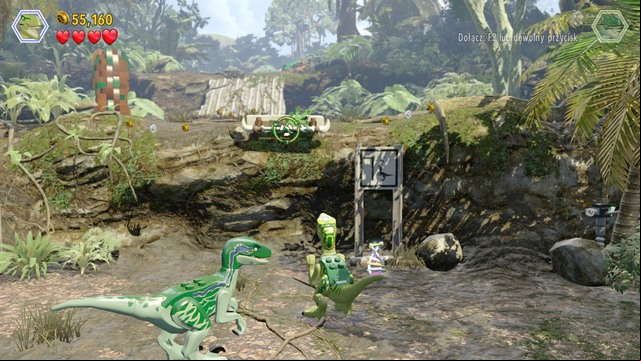 In the spot that you can see in the screenshot, destroy the LEGO objects and use the bricks to build a bar - Welcome to the Jurassic World | Jurassic World - walkthrough - Jurassic World - walkthrough - LEGO Jurassic World Game Guide & Walkthrough