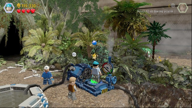 As Nick, make it over to the right and use the hydraulic pump - Welcome to the Jurassic World | Jurassic World - walkthrough - Jurassic World - walkthrough - LEGO Jurassic World Game Guide & Walkthrough