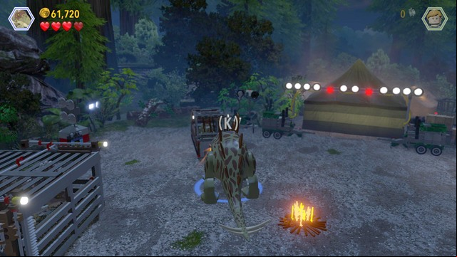 As the stegosaurus, approach the cage with another dinosaur and smash the orange LEGO wall - InGen Arrival | Jurassic Park - The Lost World - walkthrough - Jurassic Park - The Lost World - walkthrough - LEGO Jurassic World Game Guide & Walkthrough