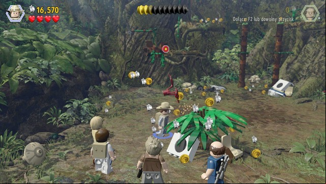 Switch to Udesky and shoot at the target shown in the screenshot Then, switch to Amanda and take the jump on the bar to get up - Spinosaurus | Jurassic Park III - walkthrough - Jurassic Park III - walkthrough - LEGO Jurassic World Game Guide & Walkthrough