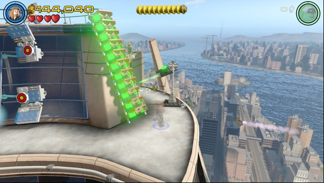 When character change will be initiated you must use Black Widows camouflage to by the motion detector and use the ladder highlighted in green - Earths Mightiest - Walkthrough - LEGO Marvels Avengers - Game Guide and Walkthrough