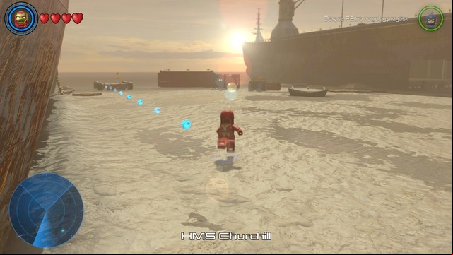 Start playing as any character after the short cutscene and follow the path showed to you by turquoise bricks - Anger Management - Walkthrough - LEGO Marvels Avengers - Game Guide and Walkthrough