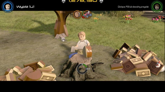During the tree cutting you will have to complete a minigame about pressing the buttons appearing on the screen at correct time - Korea Prospects - Walkthrough - LEGO Marvels Avengers - Game Guide and Walkthrough