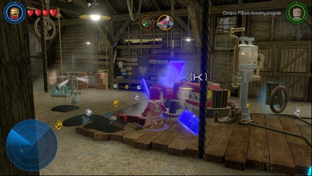 Destroy the silver container in the barn and then build the first part of the mechanism from the scattered bricks - Korea Prospects - Walkthrough - LEGO Marvels Avengers - Game Guide and Walkthrough
