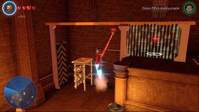 On the opposite side you will find a motion detector and a lever above - Characters - Asgard - secrets - LEGO Marvels Avengers - Game Guide and Walkthrough