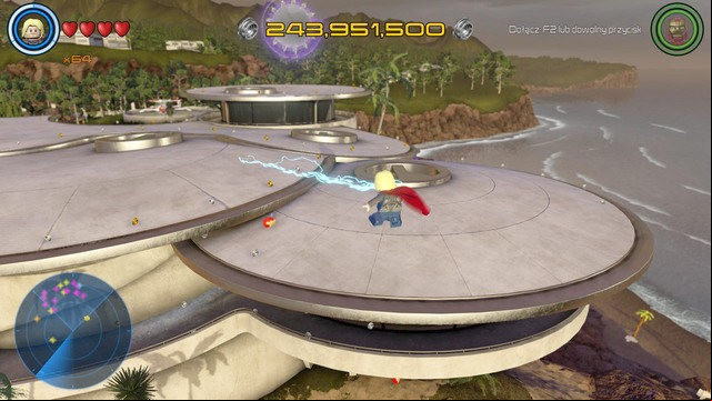 The first golden brick can be obtained by destroying few red-yellow objects at the right time - Golden bricks - Malibu - secrets - LEGO Marvels Avengers - Game Guide and Walkthrough