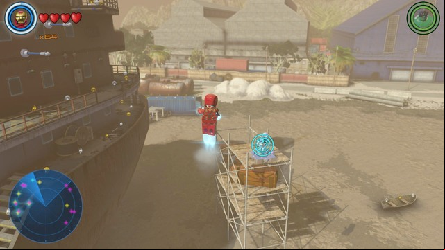 Sixth is on the other side of the ship, on the scaffolding - Characters - South Africa - secrets - LEGO Marvels Avengers - Game Guide and Walkthrough