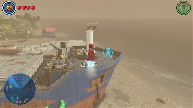 Seventh is on the prow of the second ship - Characters - South Africa - secrets - LEGO Marvels Avengers - Game Guide and Walkthrough