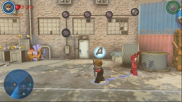 Walk as Hawkeye to the right side of the location and shoot five handles shown on the picture - Characters - South Africa - secrets - LEGO Marvels Avengers - Game Guide and Walkthrough