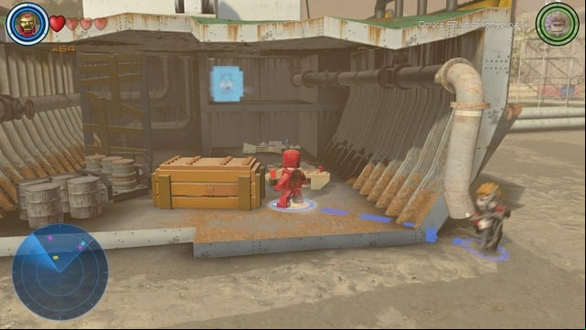 The sixth golden brick is inside a glass container, in the ship wreck in the middle of the location - Golden bricks - South Africa - secrets - LEGO Marvels Avengers - Game Guide and Walkthrough
