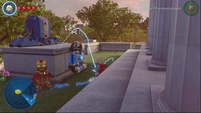 Behind the mausoleum you will find a closed container and a generator - Golden bricks - Washington - secrets - LEGO Marvels Avengers - Game Guide and Walkthrough