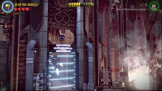 Fifth Minikit is above the laser barricade - Minikits - Rail Hydra - secrets - LEGO Marvels Avengers - Game Guide and Walkthrough