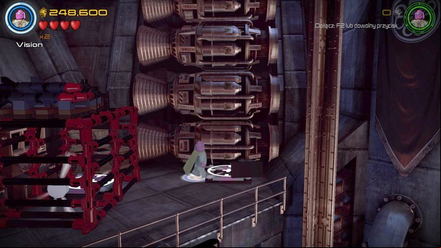 Go airborne during the action in the fortress and turn left, to the laser blockade of the age - Characters - Rail Hydra - secrets - LEGO Marvels Avengers - Game Guide and Walkthrough