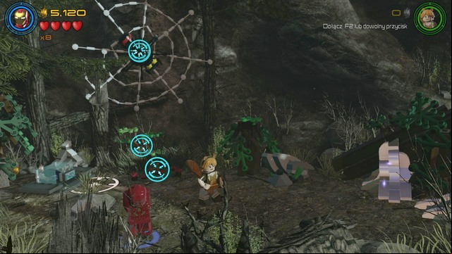 You will receive the seventh Minikit after destroying five spiders webs - Minikits - Shakespeare in the Park - secrets - LEGO Marvels Avengers - Game Guide and Walkthrough