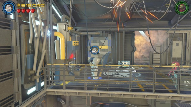 During the action outside the Helicarrier, turn left instead of going right - Minikits - Helicarrier Havoc - secrets - LEGO Marvels Avengers - Game Guide and Walkthrough