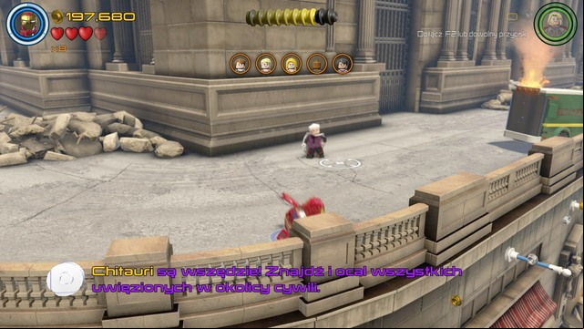 Minikit with number 6 is on the room where the Collector is standing - Minikits - Avengers Assemble - secrets - LEGO Marvels Avengers - Game Guide and Walkthrough