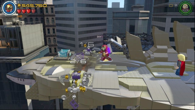 Just after the mission starts and you destroy two attachment points needed for receiving the first Minikit you will find yourself in a place where you can get the first character token - Characters - Earths Mightiest - secrets - LEGO Marvels Avengers - Game Guide and Walkthrough