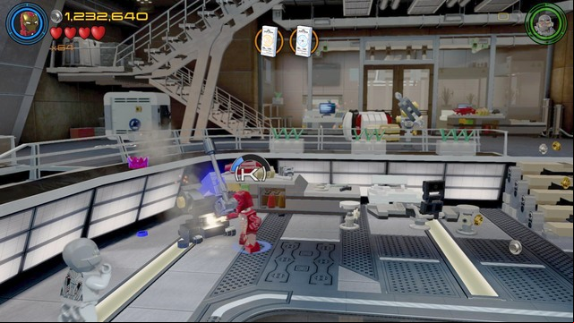 In order to obtain the first character you must activate three Iron Mans suits - Characters - No Strings On Me - secrets - LEGO Marvels Avengers - Game Guide and Walkthrough