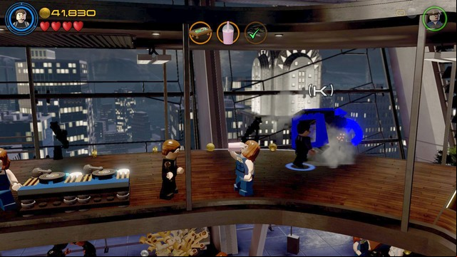 You can obtain the second character during the party - Characters - No Strings On Me - secrets - LEGO Marvels Avengers - Game Guide and Walkthrough