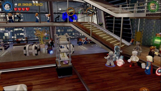 After using the lever on the machine you must walk towards the ice monument shown on the picture and melt it with laser of any character - Stan Lee / Red brick - No Strings On Me - secrets - LEGO Marvels Avengers - Game Guide and Walkthrough